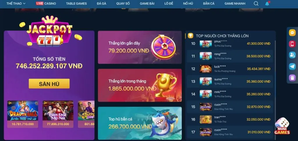 Các loại trò chơi có sẵn trên 13win